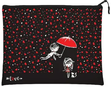 Папка на молнии Романтика, А4, силиконовая обложка книги