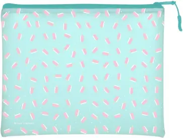 Папка на молнии Ice cream mint, А5, силиконовая Папка на молнии Ice cream mint, А5, силиконовая обложка книги