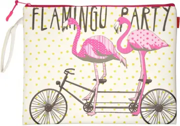 Папка Фламинго, на молнии, А4 обложка книги