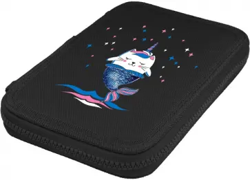 Пенал Которусалка, на молнии, черный, 1 отделение обложка книги