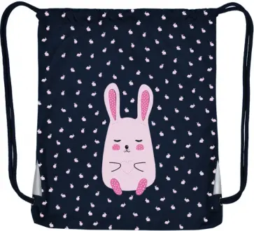 Мешок для обуви Кролик с сердечком, синий обложка книги