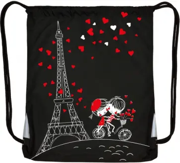 Мешок для обуви Париж, черный обложка книги