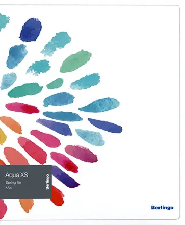 Папка с пружинным скоросшивателем Aqua XS, + карман обложка книги