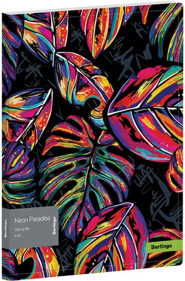 Папка с пружинным скоросшивателем Neon Paradise, А4 обложка книги