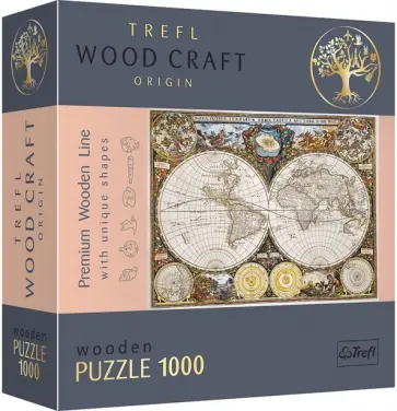 Puzzle-1000 деревянный Карта Древнего Мира обложка книги