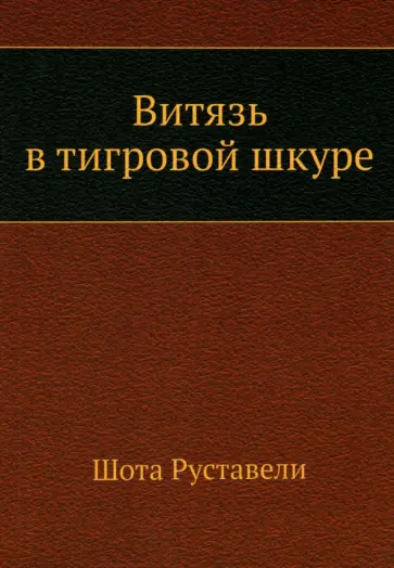 Шота Руставели - Витязь в тигровой шкуре обложка книги