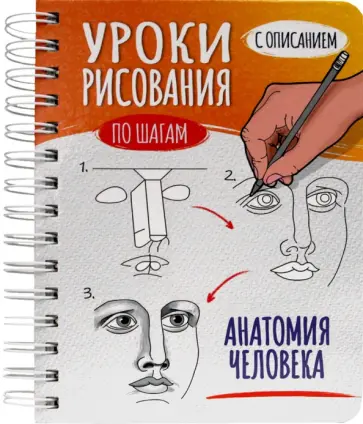 Скетчбук А5. Уроки рисования. Анатомия человека обложка книги