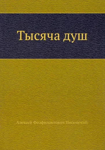 Алексей Писемский - Тысяча душ обложка книги