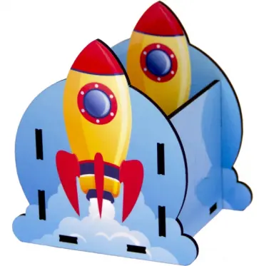 Карандашница Ракета с печатью обложка книги