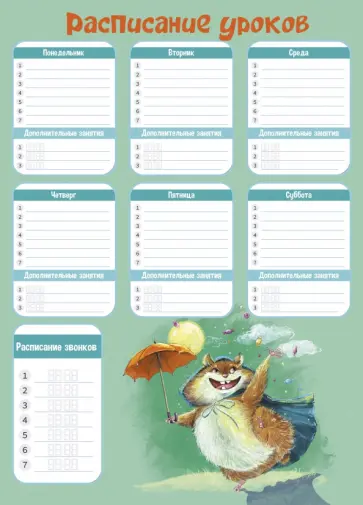 Расписание уроков Дождь из сладостей, А3 Расписание уроков Дождь из сладостей, А3 обложка книги