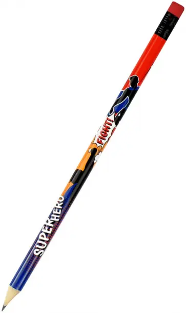 Карандаш чернографитный Супергерой, HB, в ассортименте обложка книги