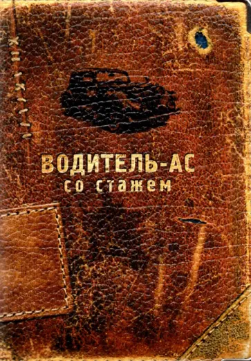 Обложка для автодокументов Водитель-ас со стажем обложка книги