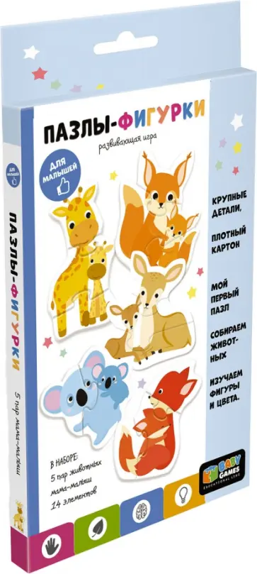 Baby Games. Пазлы-фигурки. Мама и малыш Baby Games. Пазлы-фигурки. Мама и малыш обложка книги