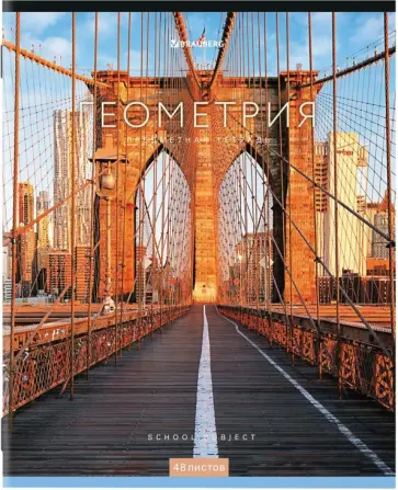 Тетрадь КЛАССИКА NEW Геометрия, 48 листов, клетка, А5 обложка книги