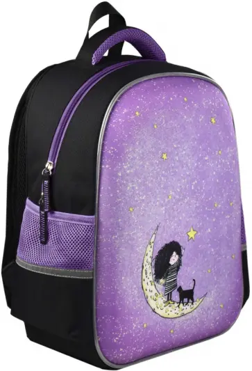 Ранец школьный Девочка, полиэстер, 27,5x37,5x14,5 см обложка книги