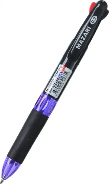 Ручка шариковая автоматическая MAKOTO, 3-х цветная обложка книги