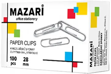 Скрепки оцинкованные, 28 мм., 100 шт. обложка книги