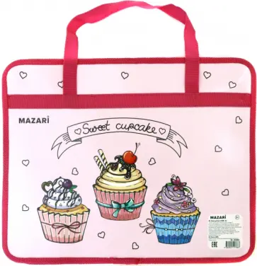 Папка детская CAKE, А4, пластик обложка книги