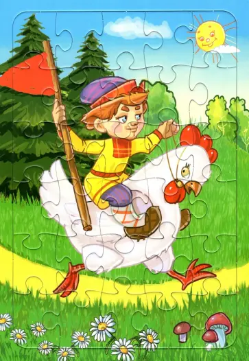 Пазл Стучит, бренчит по улице. Фома едет на курице, 30 элементов обложка книги