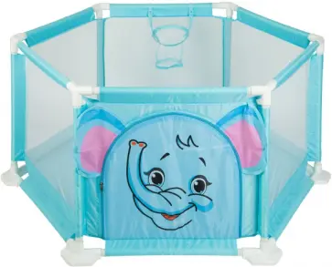 Манеж складной  Веселые игры, голубой обложка книги