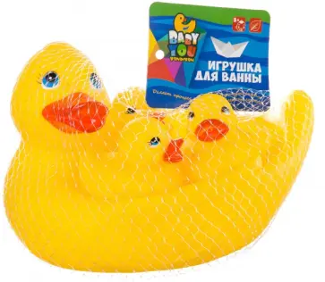 Набор игрушек для купания, Утка с утятами, 4 штуки обложка книги