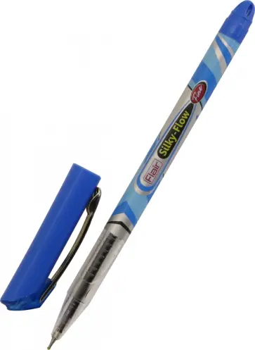 Ручка шариковая Silky Flow, 0,7 мм., синяя обложка книги