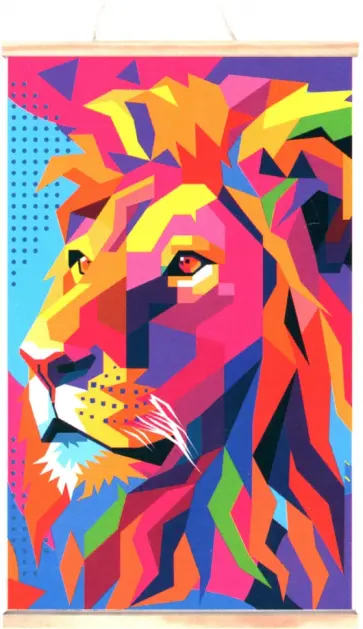 Раскрашивание по номерам. Панно на подвесе Лев обложка книги