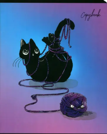 Тетрадь Уголей, 48 листов, клетка, в ассортименте обложка книги