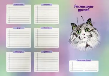 Расписание уроков Кошка-Бабочка №1, А3 Расписание уроков Кошка-Бабочка №1, А3 обложка книги