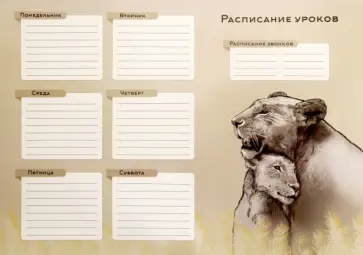 Расписание уроков Львы, А3 Расписание уроков Львы, А3 обложка книги