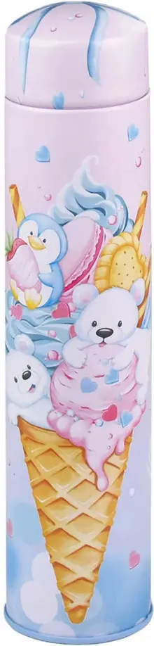 Пенал школьный Мороженое и Зверята, металл, 19.5x4.7x4.7 см обложка книги