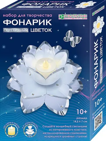 Набор для творчества. Серебряный фонарик-цветок Набор для творчества. Серебряный фонарик-цветок обложка книги
