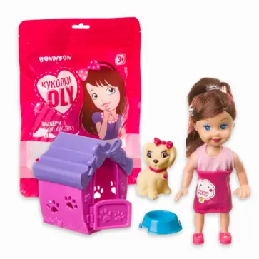 Набор игровой.Куколка OLY с собачкав будке обложка книги