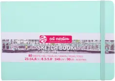 Блокнот для зарисовок Art Creation, 80 листов, 21х15 см., мятный обложка книги
