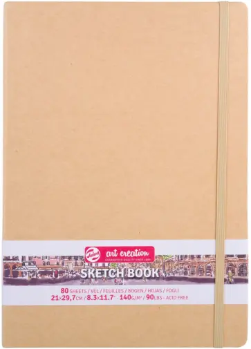Блокнот для зарисовок Art Creation, 80 листов, А4, крафт Блокнот для зарисовок Art Creation, 80 листов, А4, крафт обложка книги