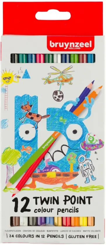 Карандаши цветные двуцветные Bruynzeel Kids, 24 цвета обложка книги