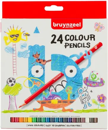 Карандаши цветные Bruynzeel Kids, 24 цвета обложка книги