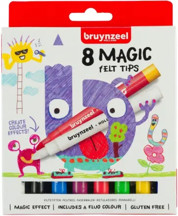 Фломастеры Bruynzeel Kids Magic, 8 цветов обложка книги