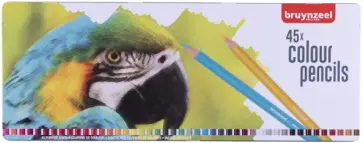 Карандаши цветные Попугаи, 45 цветов обложка книги