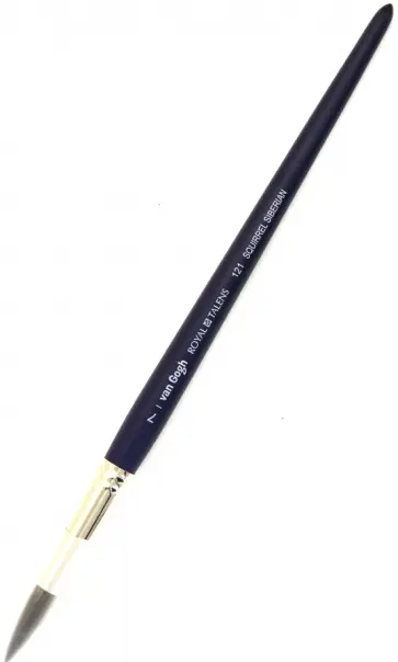 Кисть для акварели VanGogh 121, №7, белка сибирская, круглая обложка книги