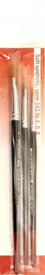 Набор кистей Amsterdam, 3 штуки, №4, 6, 8, мягкая синтетика, плоские Набор кистей Amsterdam, 3 штуки, №4, 6, 8, мягкая синтетика, плоские обложка книги