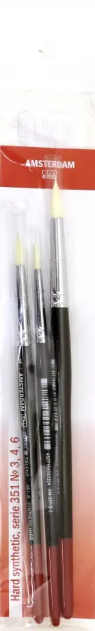 Набор кистей Amsterdam, 3 штуки, № 3, 4, 6, жесткая синтетика, круглая Набор кистей Amsterdam, 3 штуки, № 3, 4, 6, жесткая синтетика, круглая обложка книги