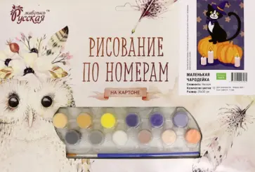 Рисование по номерам на картоне Маленькая чародейка обложка книги