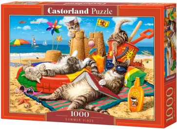 Puzzle-1000 Кошачий пляж обложка книги
