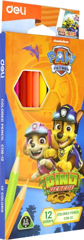 Карандаши цветные Paw Patrol, 12 цветов обложка книги