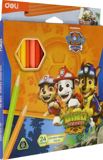 Карандаши цветные Paw Patrol, 24 цвета обложка книги