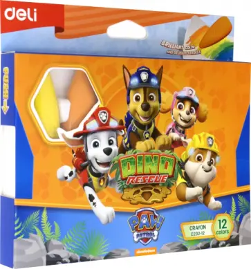 Мелки пластиковые Paw Patrol, 12 цветов обложка книги