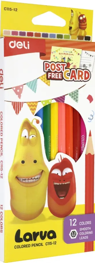 Карандаши 12 цветов Larva обложка книги
