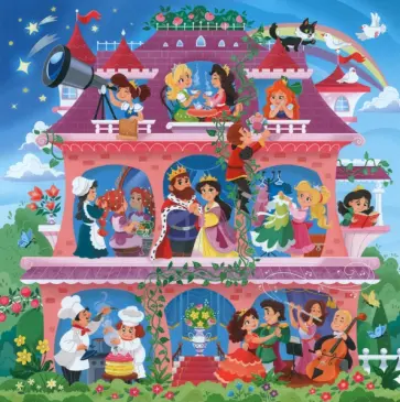 Пазл фигурный на подложке Замок принцессы, 80 деталей обложка книги