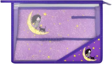 Папка для уроков труда Девочка на луне, А4 обложка книги